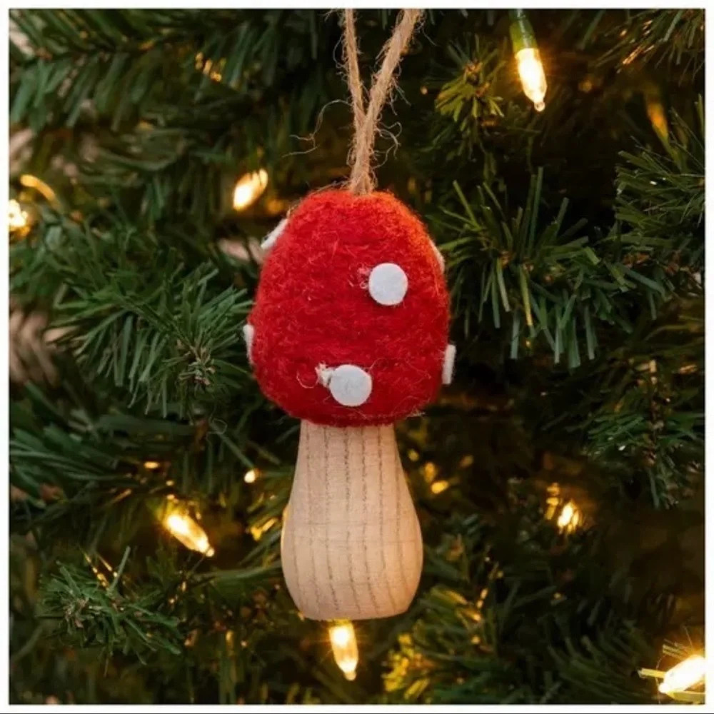 Baby Amanita Mushroom Ornament, NWT